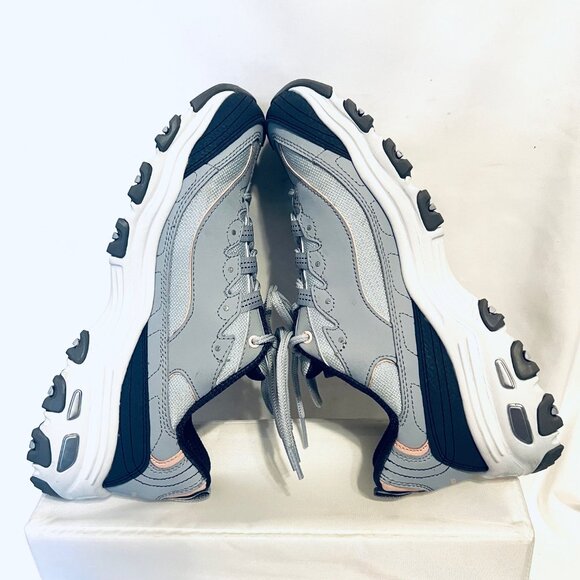 Skechers D' Lites Air Cooled Memory Foam Sneakers-Sz. 9 1/2-Two Tone Blue/Peach - Picture 10 of 16